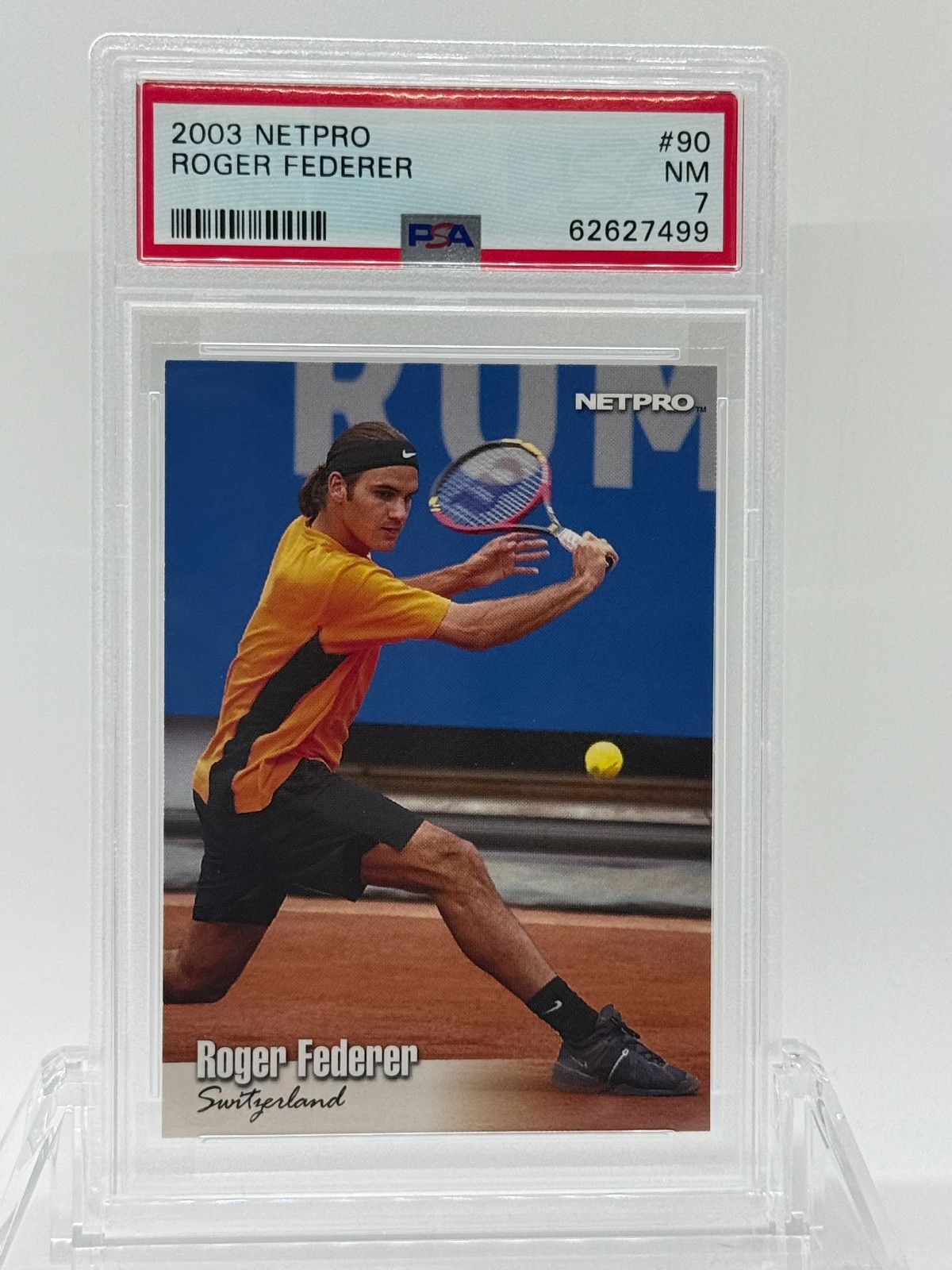 2003 Netpro Tennis #90 ROGER FEDERER Switzerland Rookie RC HOF PSA 7