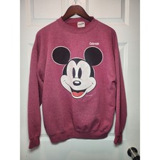 Vintage 90s Mickey Mouse Colorado Sweatshirt Tultex Made in USA Red Large