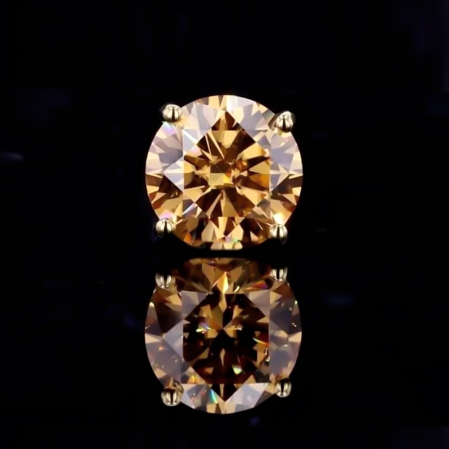 4.20 Ct Champagne Diamond Pendant 925 Silver with Accents for Her Gift