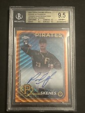 2024 Topps Chrome Update  Rookie Auto Paul Skenes Paul Skenes Orange Wave /25 RC