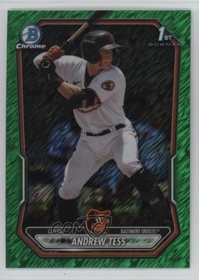 2026 Bowman Chrome Prospects Green Shimmer Refractor 81/99 Andrew Tess 6m7