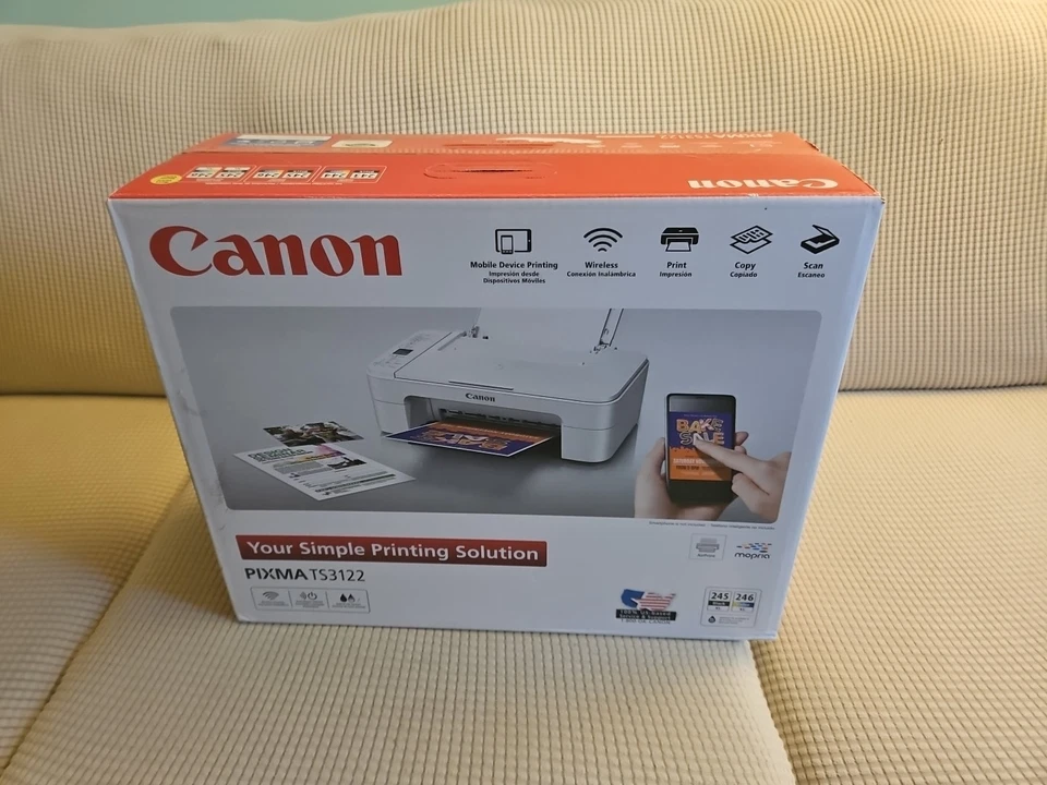 New SEALED Canon Pixma TS3122 Wireless All-in-One Inkjet Printer Copy Scan - Image 4 of 4