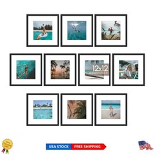 Elegant 12x12 Picture Frame Set of 10 - Perfect for Collages  Displays