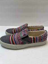 Inkkas Women 7 Canvas Slip On Loafer/Sneakers Colorful Inca Pattern