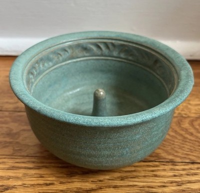 Fire Witch Pottery Teal Blue Green Matte Stoneware Apple Baker
