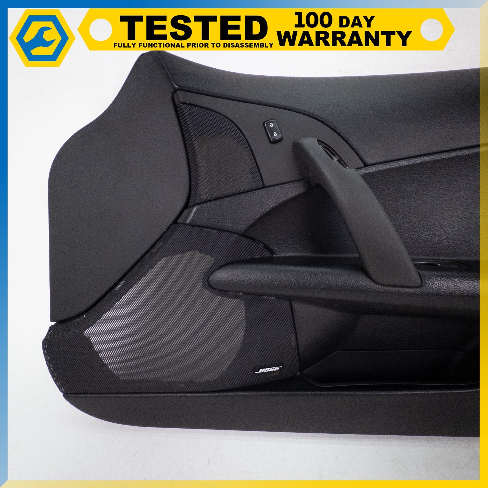 05-13 CHEVROLET CORVETTE C6 FRONT RIGHT SIDE INTERIOR DOOR PANEL BLACK OEM