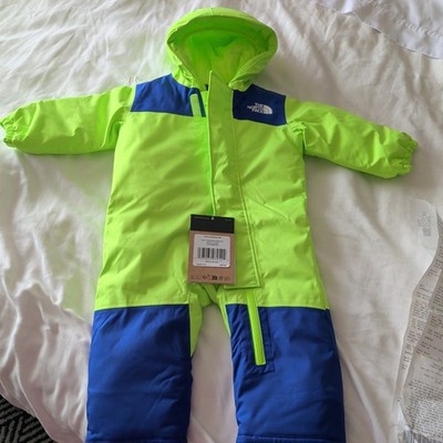 The North Face Baby Freedom Schneeanzug, 3 -6 Monate Sicherheit Grün/Blau Neu 