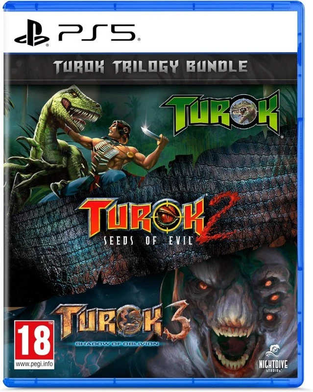 TUROK TRILOGY BUNDLE PS5 FR OCCASION (GAME IN ENGLISH/FRANCAIS/DE/ES/IT), photo 1 sur 5