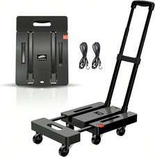 500LB Folding Hand Truck Dolly Cart 6 Wheel Platform Luggage Cart Heavy Duty