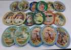 Vintage Victorian Collectible Coca Cola Mini Oval Tin Tip Trays 17 Pieces 1973