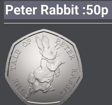 2017 the Tale of Peter Rabbit 50p Coin Fifty Pence Piece