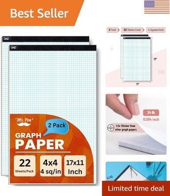 Mr. Pen Graph Pad, 17x11 Inches, Ideal for Engineers, Artists & Students