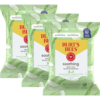 Aloe Vera Face Wipes, for Sensitive Skin, Soothing Makeup Remover & Facial Clean