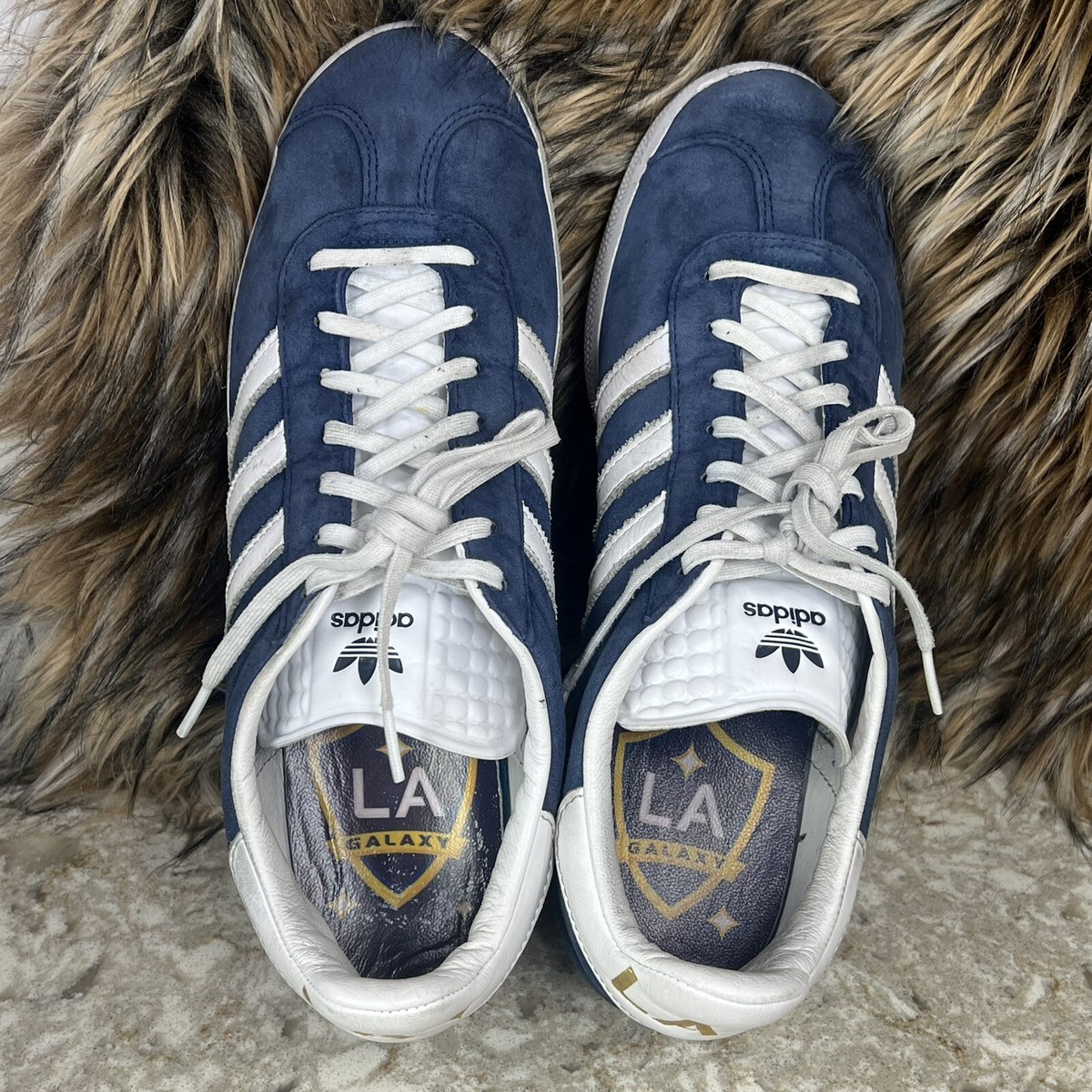 adidas gazelle silver green womens adidas Men's Gazelle MLS La Galaxy, 8.5 main image 0