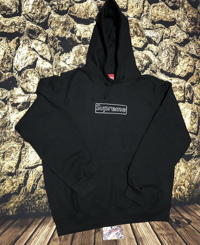 Supreme KAWS Chalk Box Logo Hoodie SIZE 