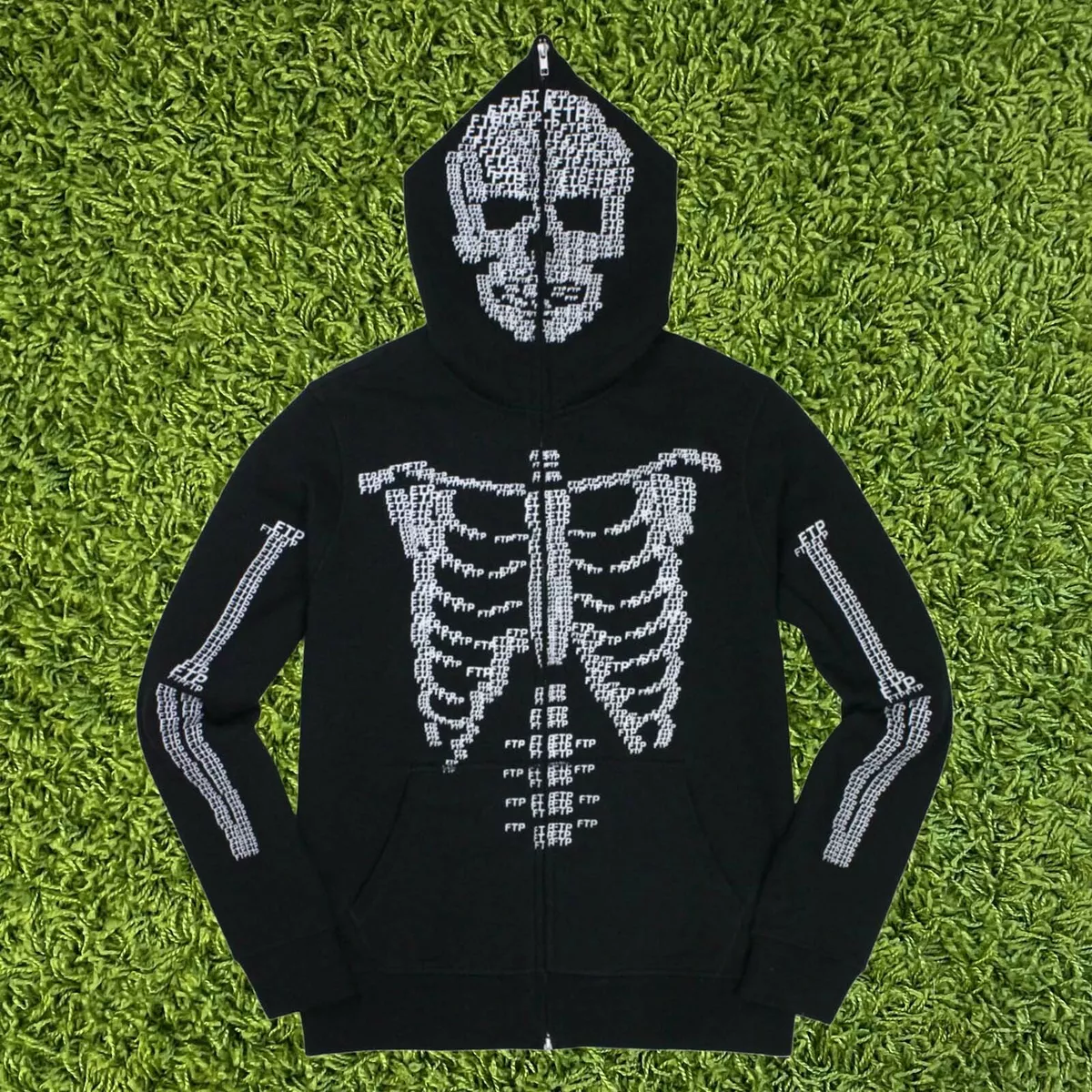 FTP Skeleton Full Zip Hoodie Black (2021) Size XXL