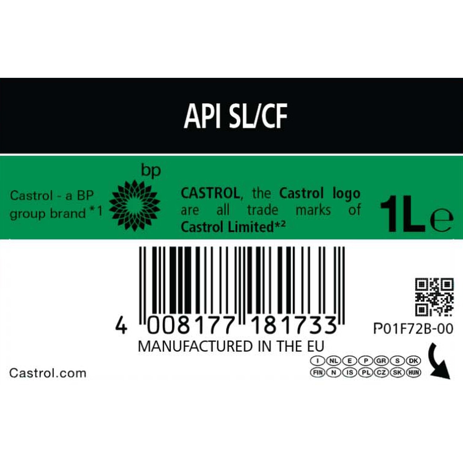 Castrol Garden 4T 4 Stroke 10w30 10w30 Engine Oil for Garden Machinery