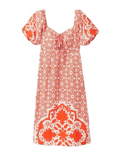 knee length dresses for ladies Catherine Button Linen Dress-Bitter Chocolate main image 1