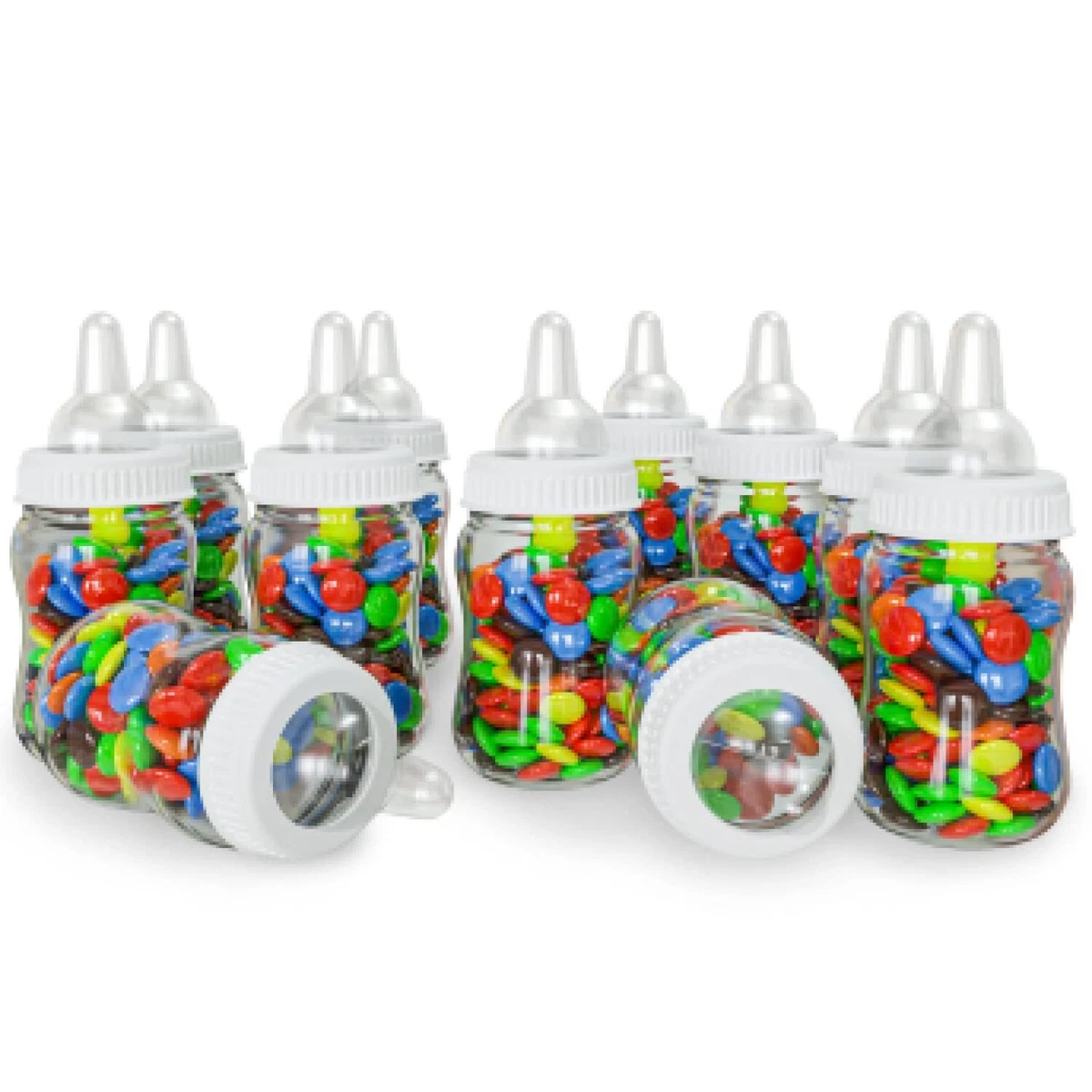 12pcs Fillable Candy Bottle for Baby Shower Feeder Style Mini Bottle Candy G