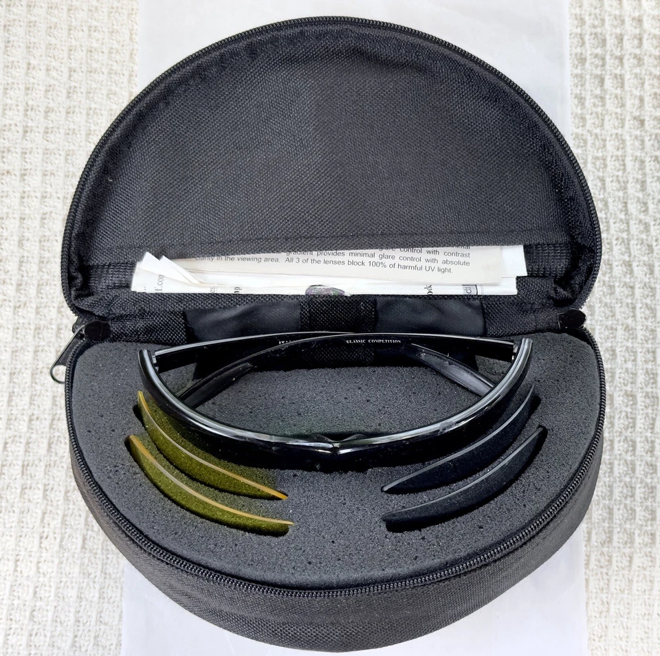 Juego de gafas de sol de golf NYX estuche 3 pares de lentes grises y ámbar estilo clásico de competición Foto 2 de 4