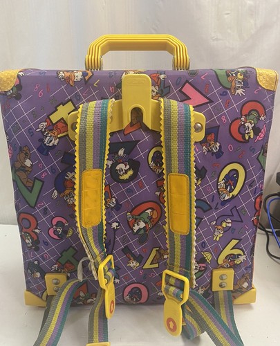 VERY RARE VINTAGE 90'S DISNEY Pluto Mickey school backpack by HERLITZ - Zdjęcie 7 z 11