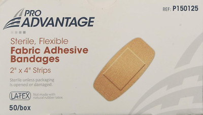 Pro Advantage Band-Aids - Fabric 2''X4'' - Box of 50