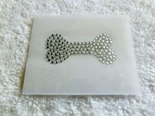 Hotfix Strass Bügelbild Applikation kl. Strasssteine Knochen Hundeknochen 131111