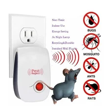 Ultrasonic Pest Insect Rodent Repeller Electronic Plug-In Mice Rat Cockroach Bug