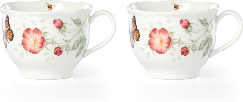 Lenox Butterfly Meadow 2-Piece Latte Mug Set, 1.30, Multi,Mugs
