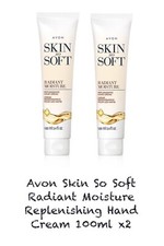 Avon Skin So Soft Radiant Moisture Replenishing Hand Cream 100g X2