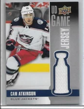 CAM ATKINSON 2019-20 UD #1 UD GAME JERSEY/FREE AGENT
