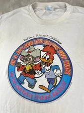 Vintage 90s Universal Studios 5K Running T-Shirt Size L FIEVEL GOES WEST Woody
