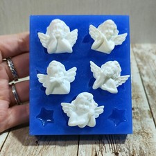 Stampo Angioletti Putti 5pz 3cm in silicone per creazioni in resina e gesso