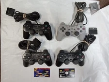Lot Of 4 Sony PlayStation 2 Dualshock 2 Analog Controllers For Parts
