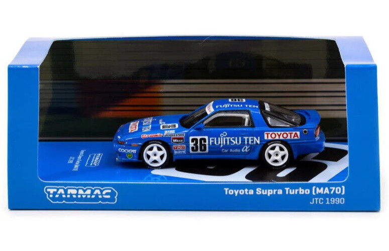Tarmac Works HOBBY64 Toyota Supra Turbo (MA70) -1990 JTC литой под давлением автомобиль в масштабе 1:64