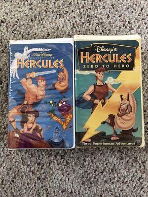 Lot HERCULES And Hercules Zero To Hero [VHS Walt Disney 1999] Two Movies