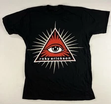 Rare! Roky Erickson Cotton Black Shirt Unisex Concert S to 5XL