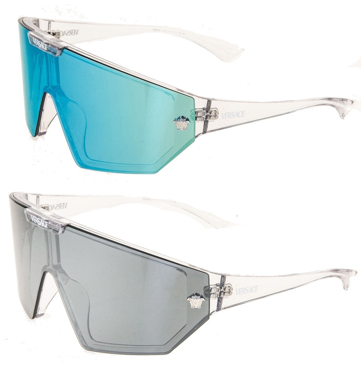 VERSACE HORIZON MAXI SHIELD Medusa Clear 4461 Clip On 2 Lens VERSACE HORIZON MAXI SHIELD Medusa Clear 4461 Clip On 2 Lens