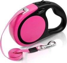 Taglory Retractable Dog Leash, 16ft No Small to Medium(Pack of 1), Pink 