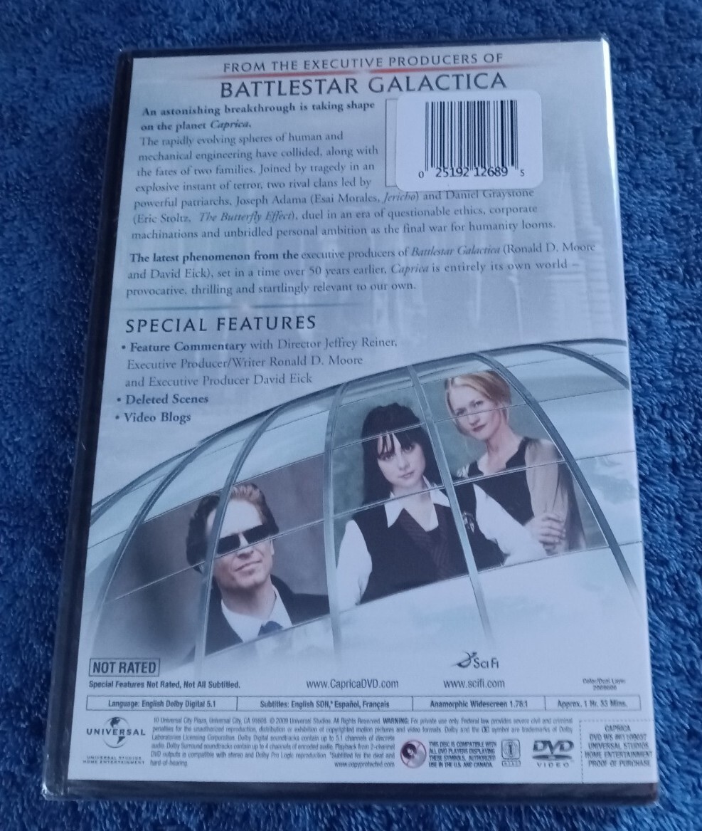 Caprica (Pilot) DVD Esai Morales Eric Stoltz Jeffrey Reiner New