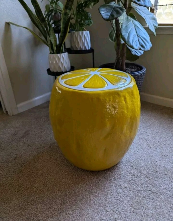Lemon Stool Fruit Stool Viral TikTok Collectible HomeGoods Tjmaxx