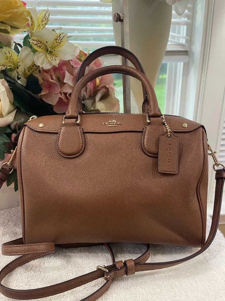Coach TAN Crossgrain Mini Bennett Satchel 57521 bag purse PU220