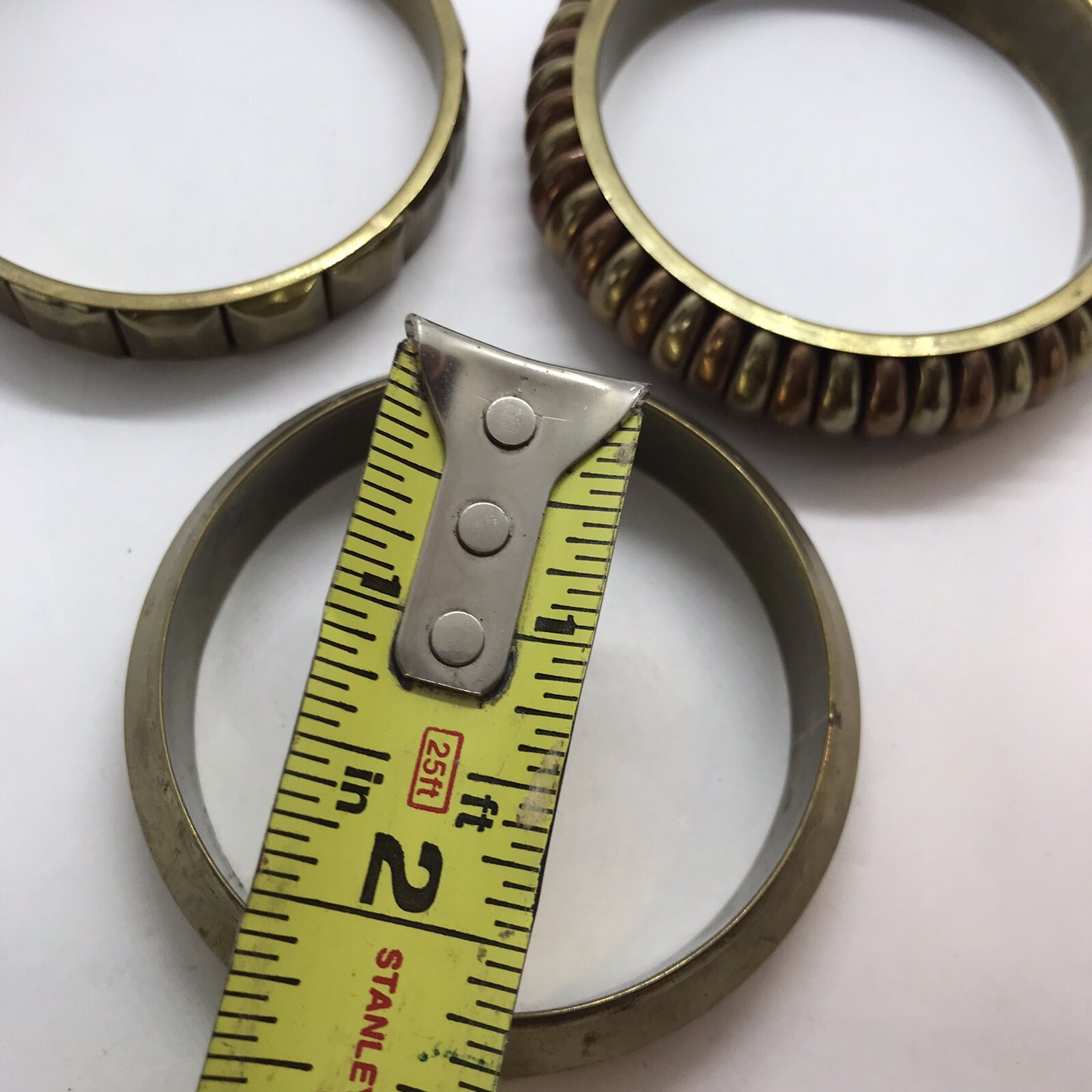 Vintage Bracelets Brass Boho Bangle Stack lot of … - image 11