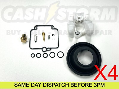 4 X Suzuki GSF 400 Bandit 91-93 Carb Carburettor Repair Kit + Diaphragm + Float