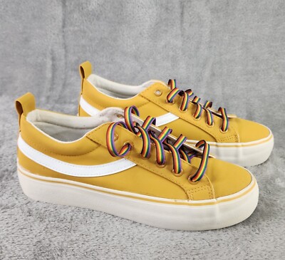 Primark Shoes Womans Size Yellow Synthetic Casual Rainbow