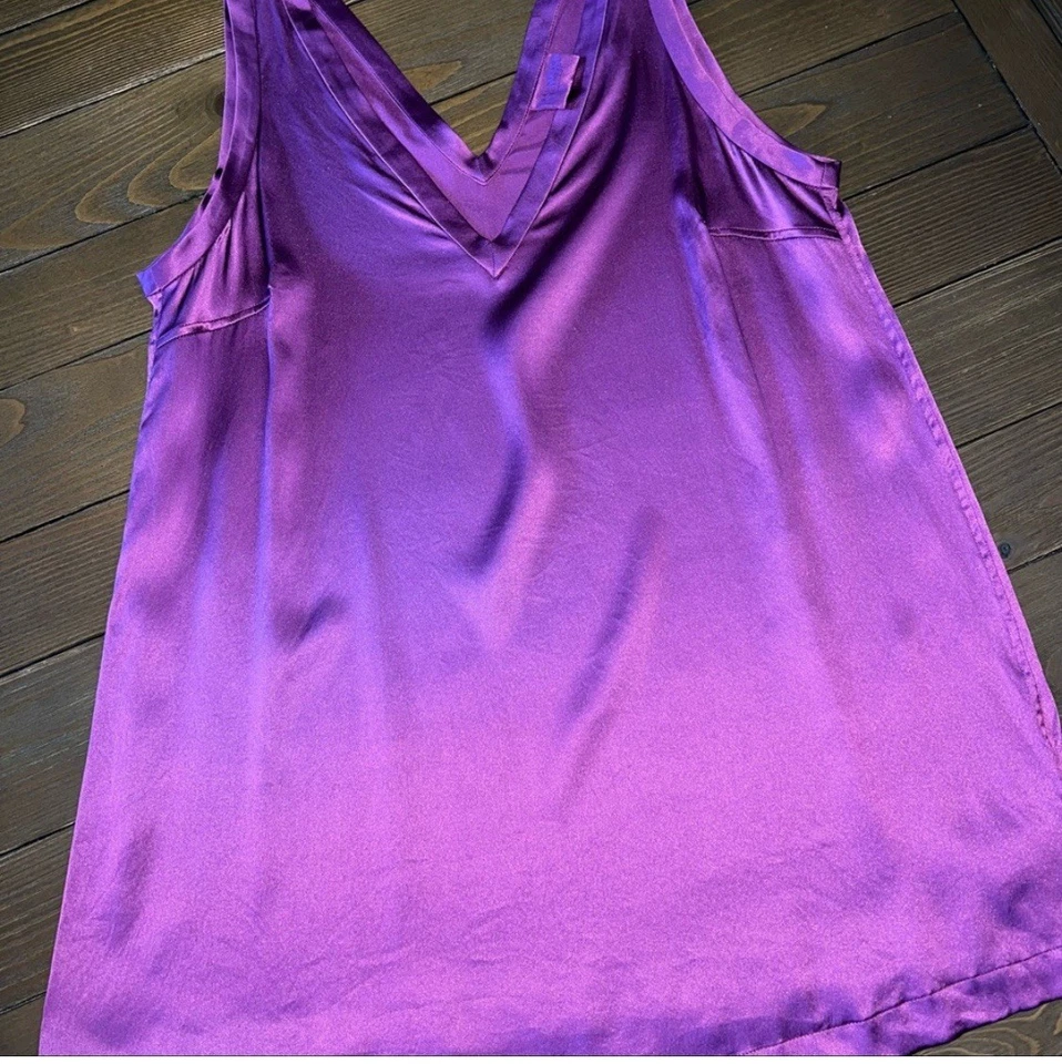 Nuevo con etiquetas Original $850 Brunello Cucinelli Seda Sin Mangas Cuello en V XS Foto 3 de 4