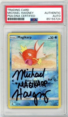 PSA Signed Micheal Haigney Magikarp 19/70 Dragon Majesty Common | eBay