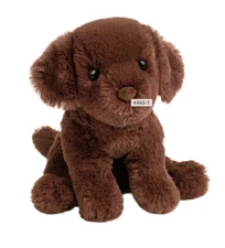 Douglas Mini Harlie Soft Chocolate Lab Plush Stuffed Animal, 6" sitting