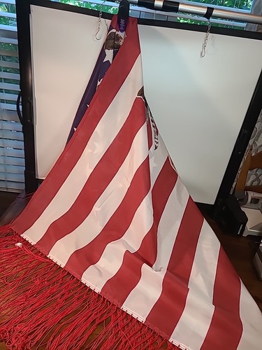 Large USA Flag American Flag Indian Native American With Fringe Banner - Picture 10 of 12