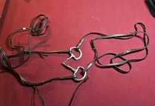 WEAVER LEATHER HEADSTALL BRIDLE & REINS W/ SS EGG BIT